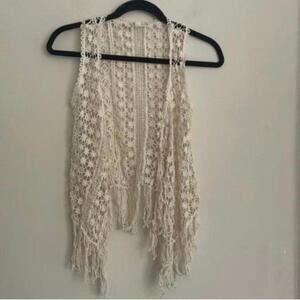 It’s Our Time Cream Boho Festival Prairie Western Crochet Fringe Bottom